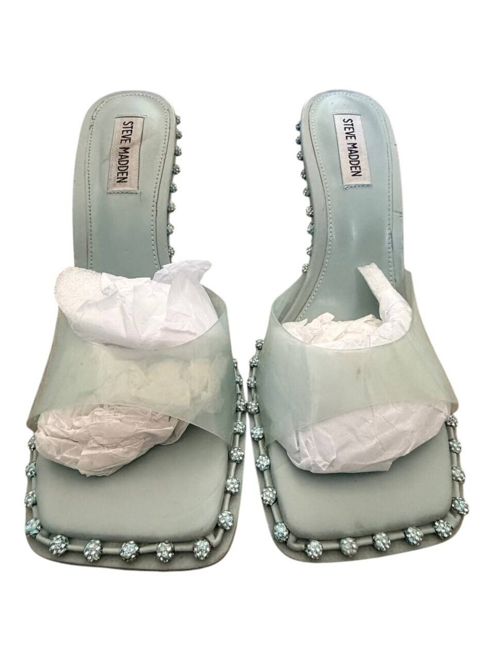 Steve Madden Zabrina Crystal Mule Sandals Sz 9.5